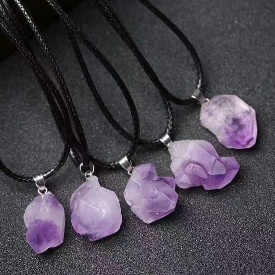 Handcrafted Crystal Tower Necklace - Amethyst, Rose Quartz, Citrine & More