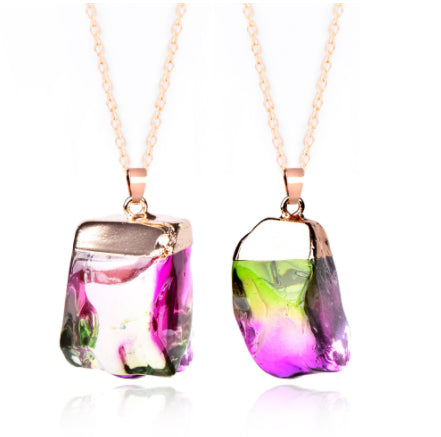 Sacrametal Tourmaline Healing Crystal Pendant: Grounding Fragment, Seven Intentions