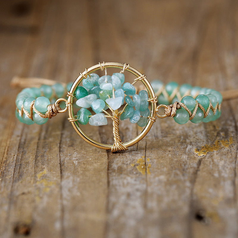 Sacrametal Woven Crystal Bracelet: Tree of Life Intention