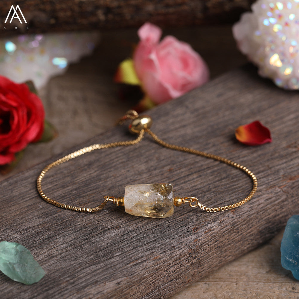 Sacrametal Healing Crystal Bracelet : Minimalist Intention Jewelry