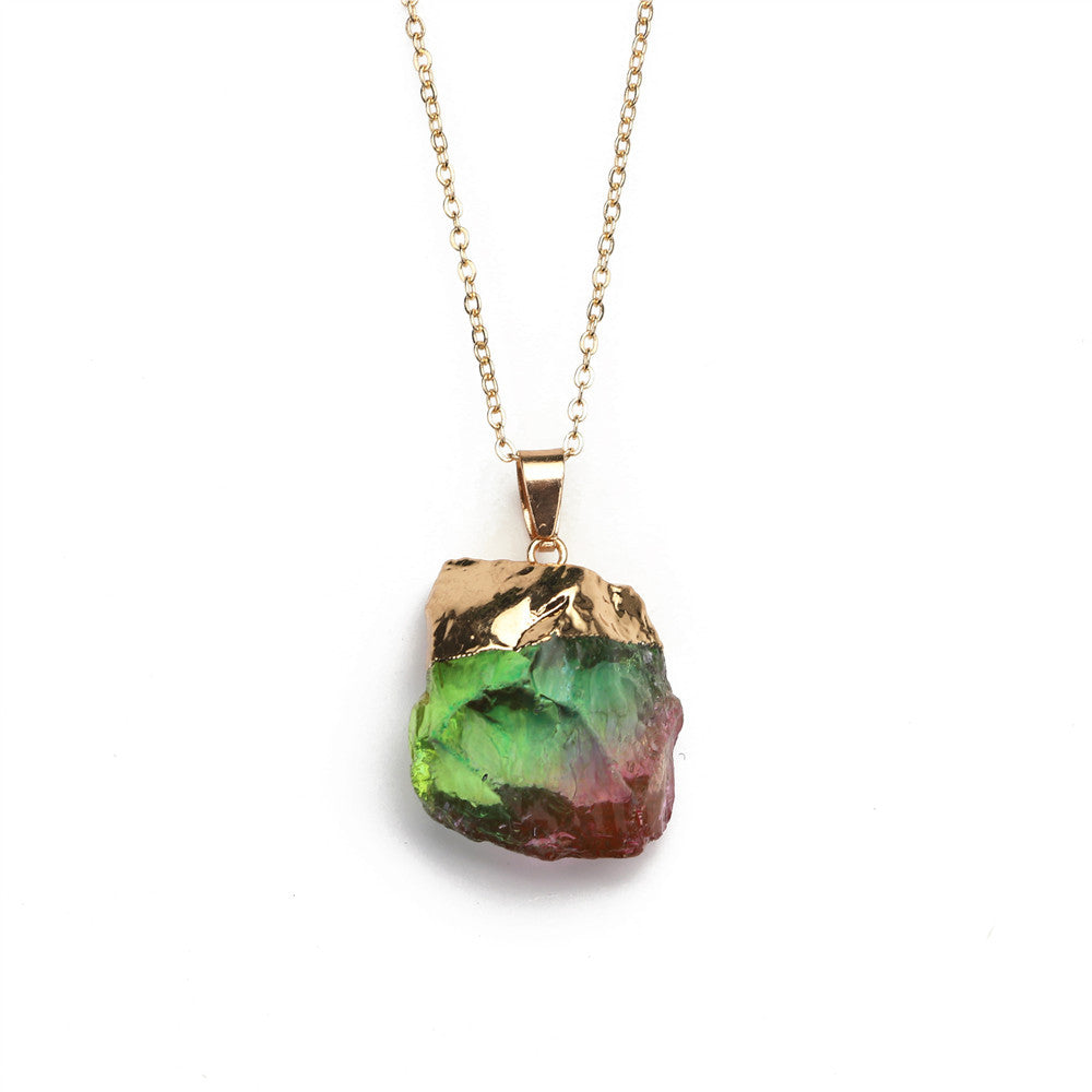 Sacrametal Tourmaline Healing Crystal Pendant: Grounding Fragment, Seven Intentions