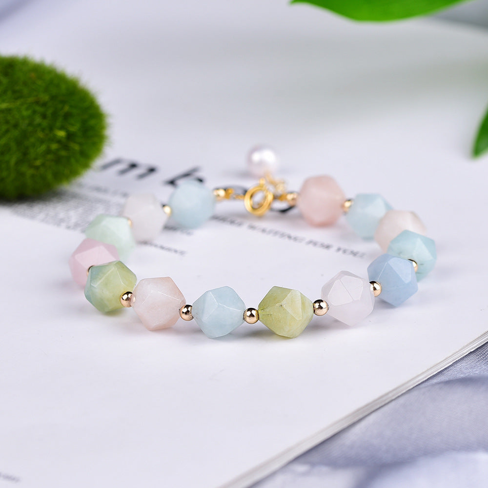 Sacrametal Morganite & Aquamarine Bracelet: A Beaded Healing Crystal