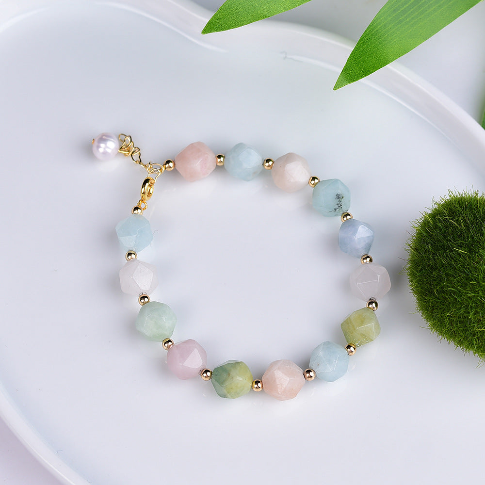 Sacrametal Morganite & Aquamarine Bracelet: A Beaded Healing Crystal