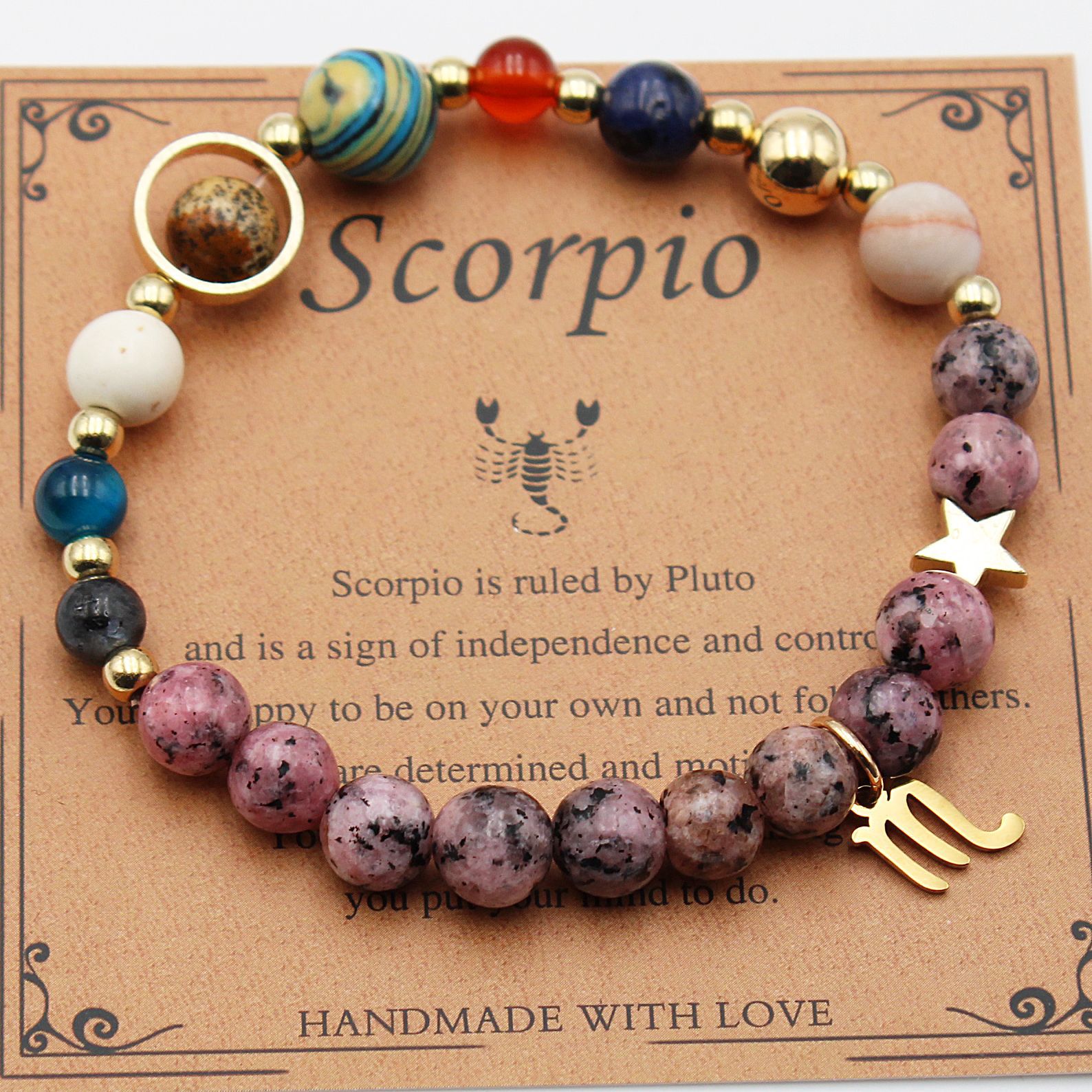Sacrametal Stone Zodiac Bracelet: Eight Planets, Intention & Guidance
