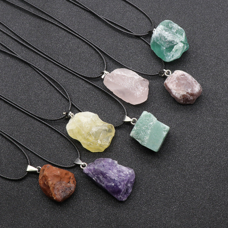 Handcrafted Crystal Tower Necklace - Amethyst, Rose Quartz, Citrine & More