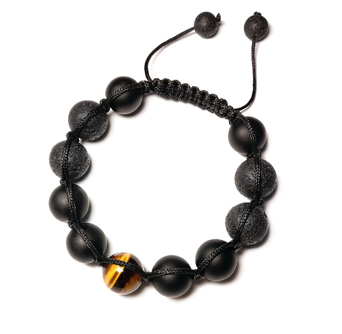 Volcanic & Tiger's Eye Bracelet: Strength & Grounding