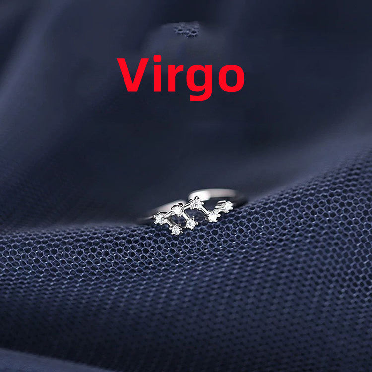 Zodiac Constellation Ring | Silver-Tone Alloy | Celestial Identity