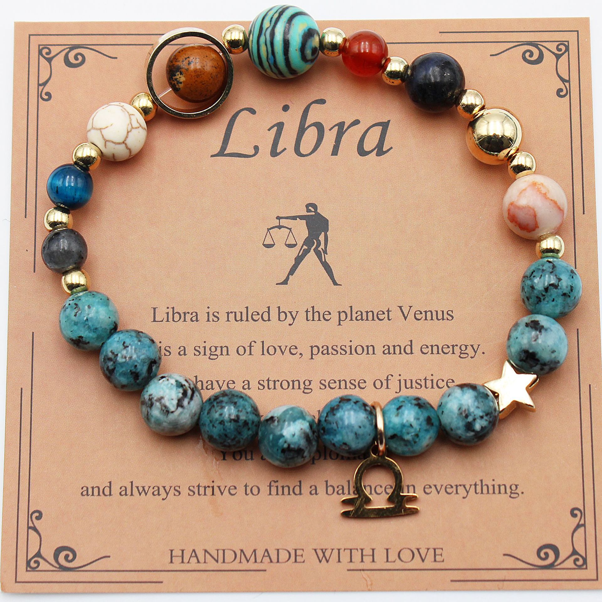 Sacrametal Stone Zodiac Bracelet: Eight Planets, Intention & Guidance