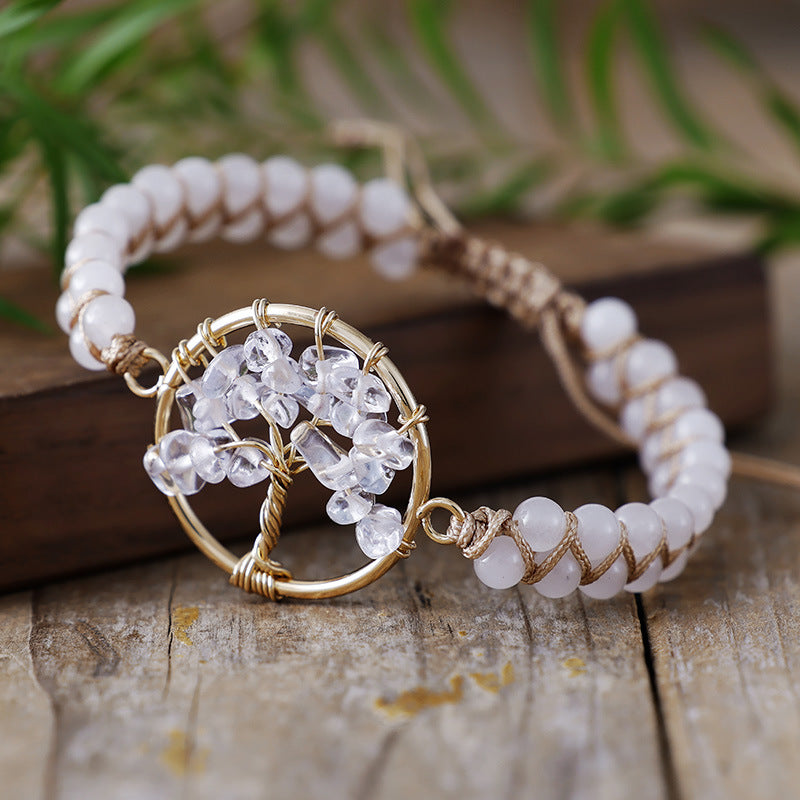 Sacrametal Woven Crystal Bracelet: Tree of Life Intention