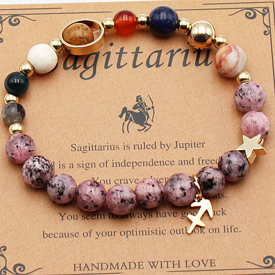 Sacrametal Stone Zodiac Bracelet: Eight Planets, Intention & Guidance