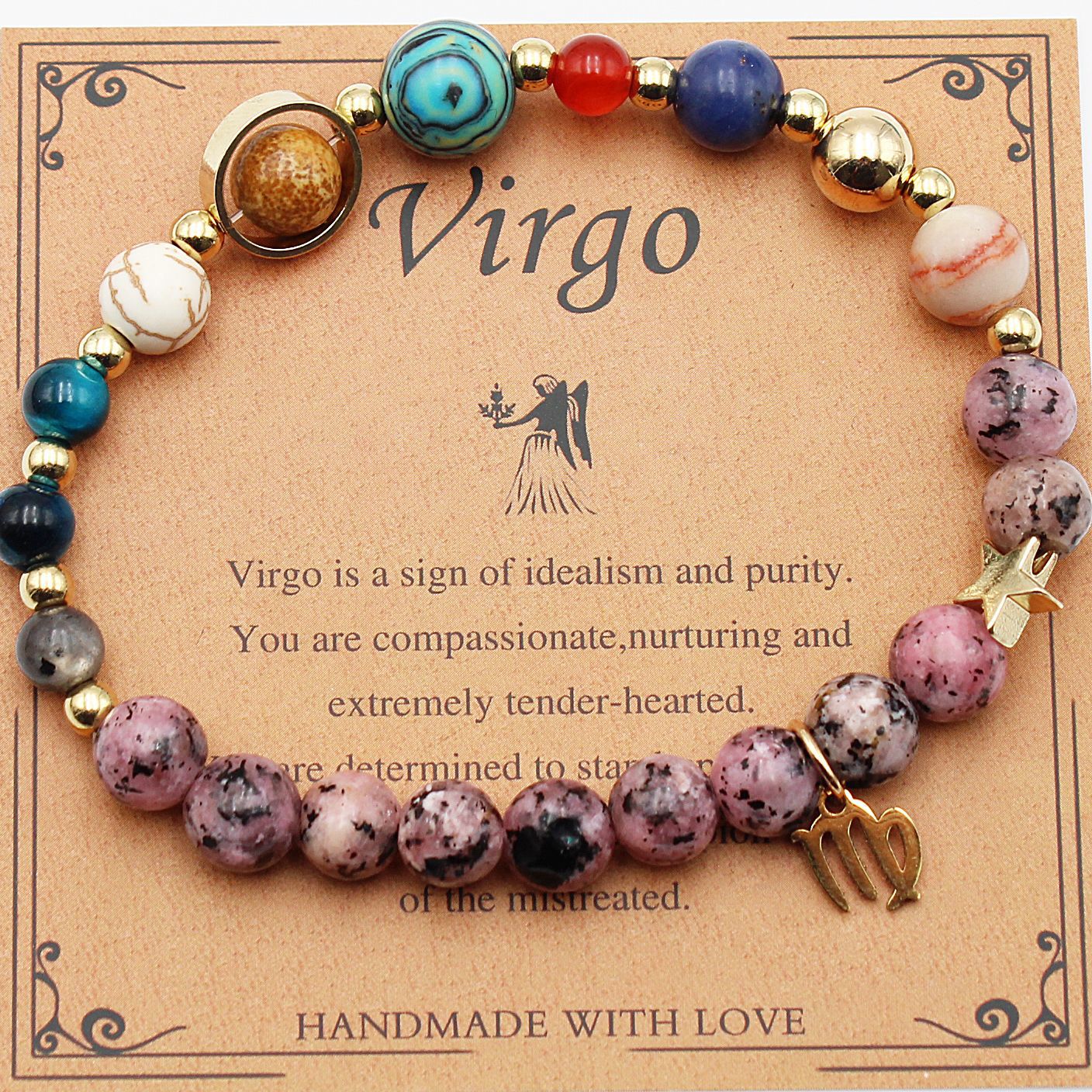 Sacrametal Stone Zodiac Bracelet: Eight Planets, Intention & Guidance