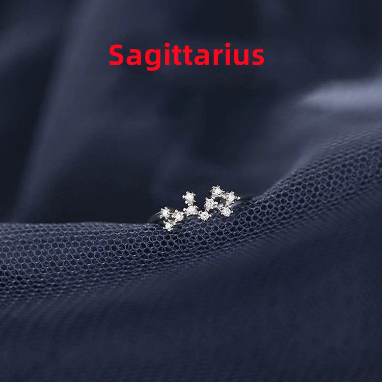 Zodiac Constellation Ring | Silver-Tone Alloy | Celestial Identity