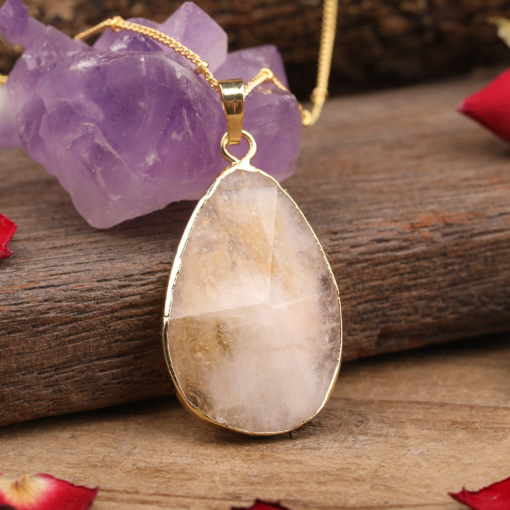 Healing Crystal Waterdrop Pendant | Intention & Clarity