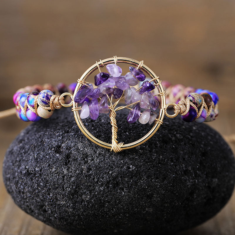 Sacrametal Woven Crystal Bracelet: Tree of Life Intention