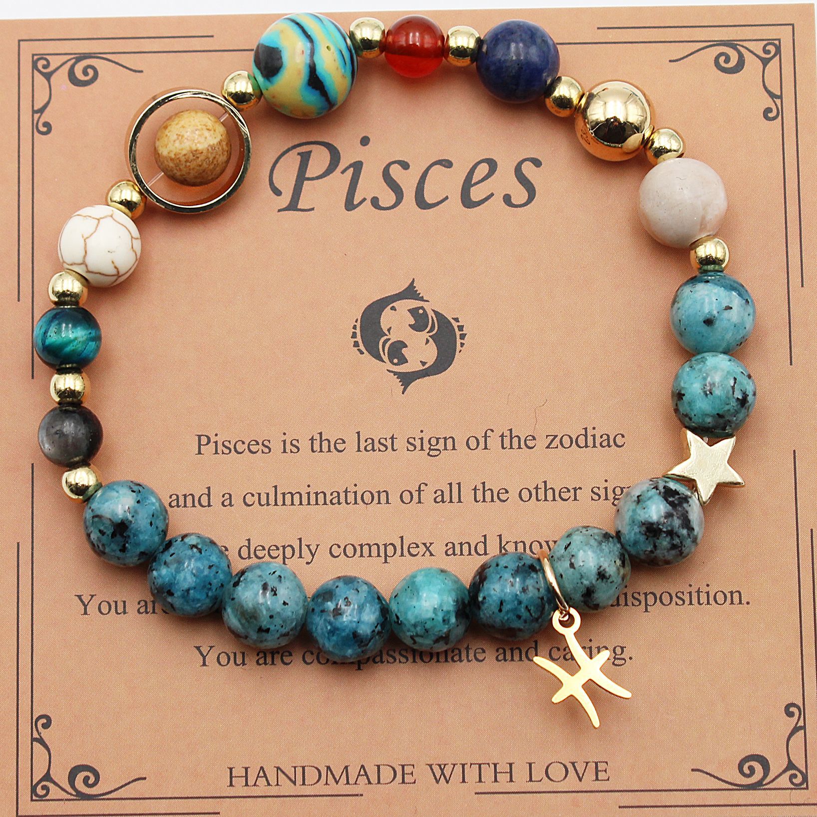 Sacrametal Stone Zodiac Bracelet: Eight Planets, Intention & Guidance