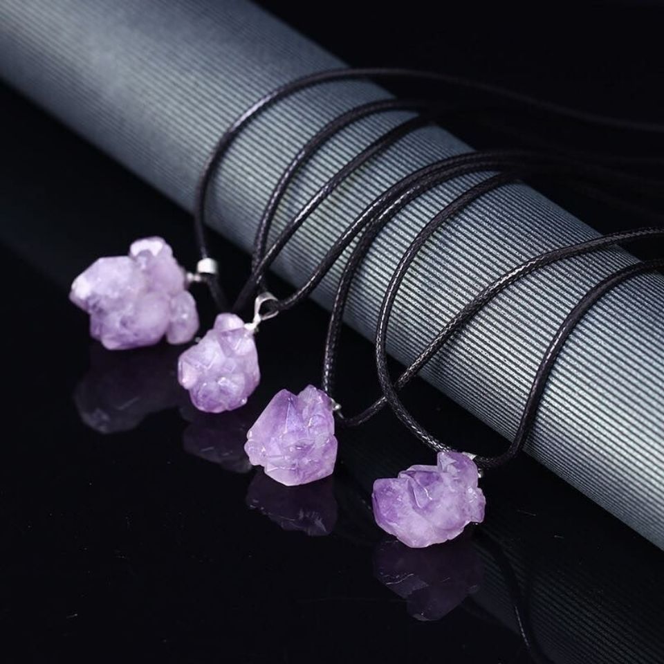 Handcrafted Crystal Tower Necklace - Amethyst, Rose Quartz, Citrine & More