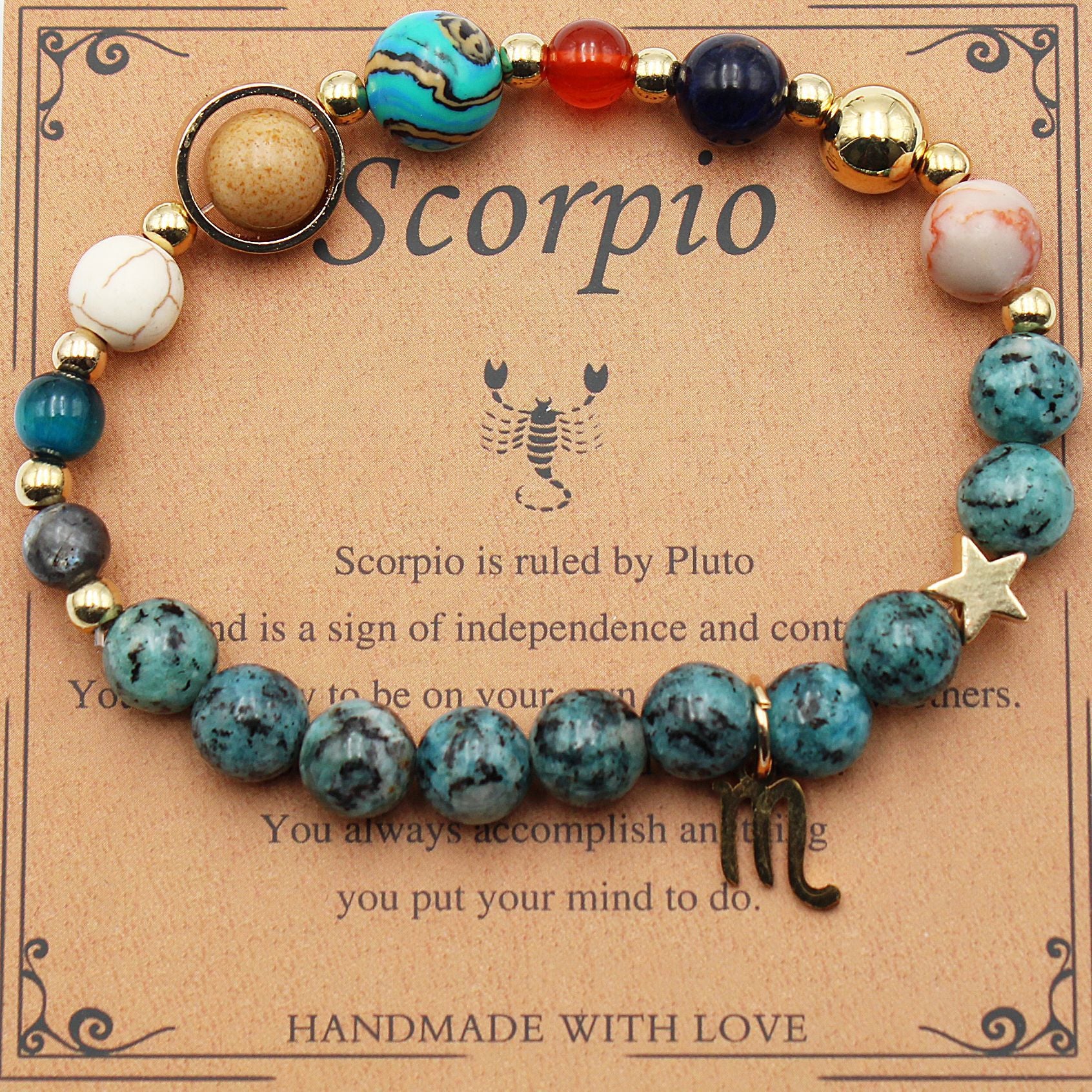 Sacrametal Stone Zodiac Bracelet: Eight Planets, Intention & Guidance