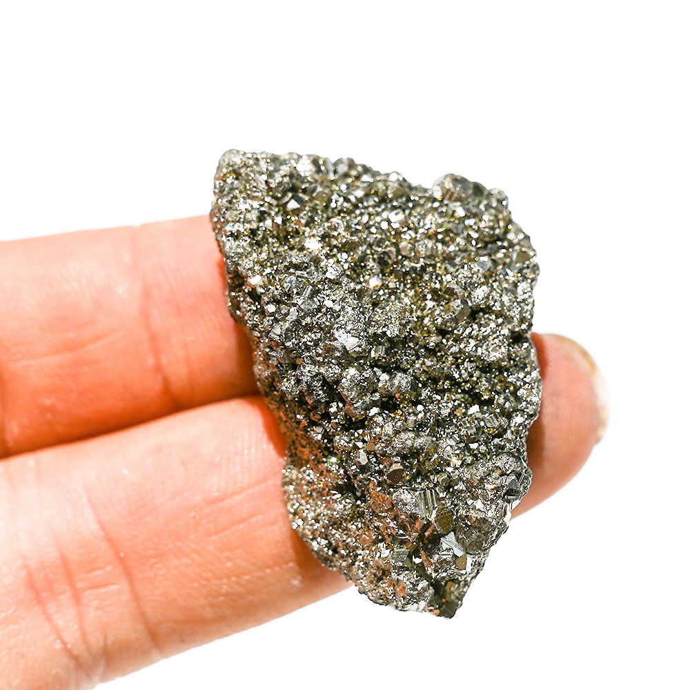 Sacrametal Pyrite Crystal Jewelry: Protection Healing Crystal Necklace