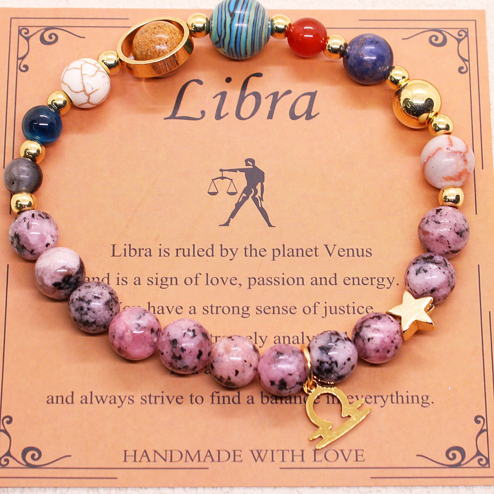 Sacrametal Stone Zodiac Bracelet: Eight Planets, Intention & Guidance