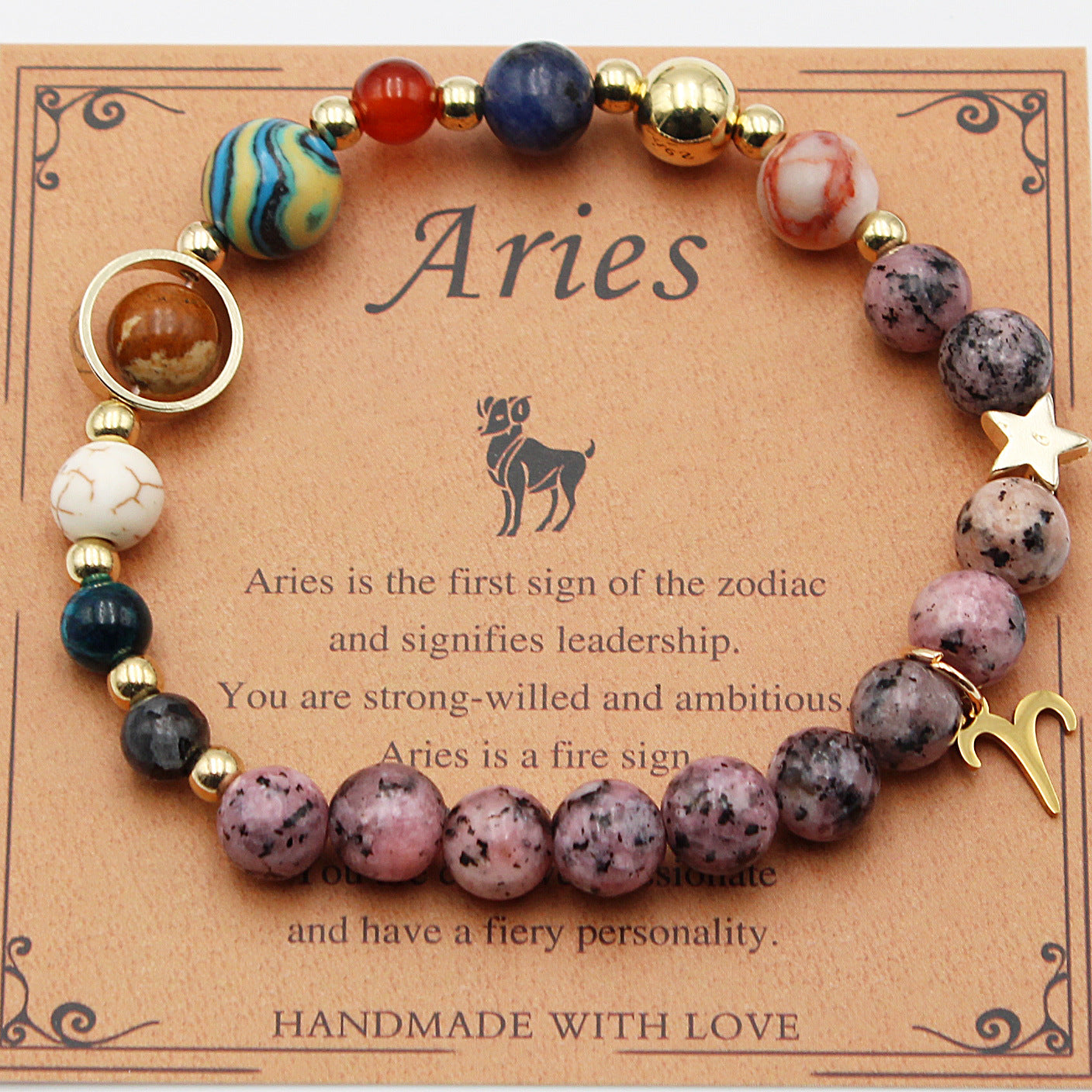 Sacrametal Stone Zodiac Bracelet: Eight Planets, Intention & Guidance