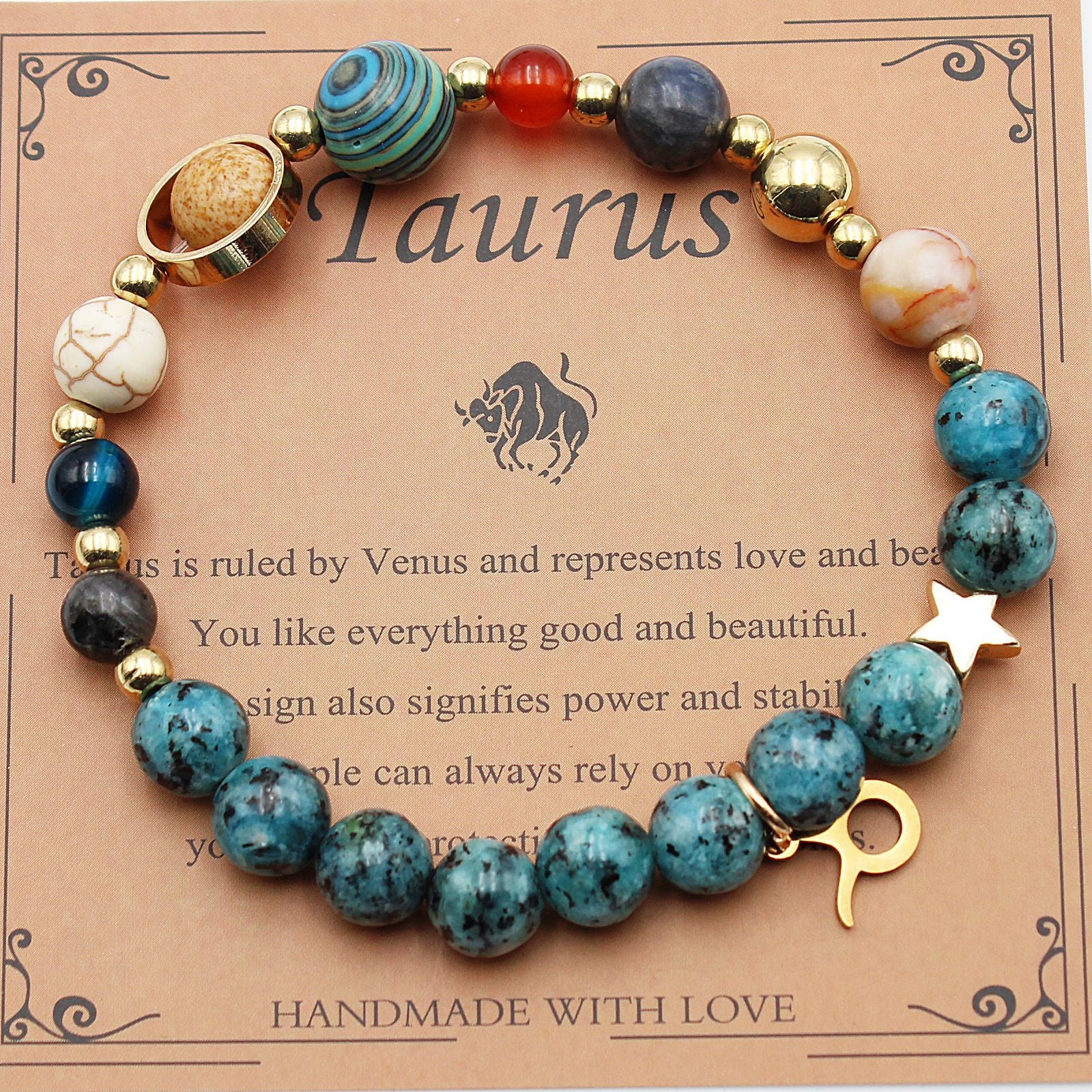 Sacrametal Stone Zodiac Bracelet: Eight Planets, Intention & Guidance