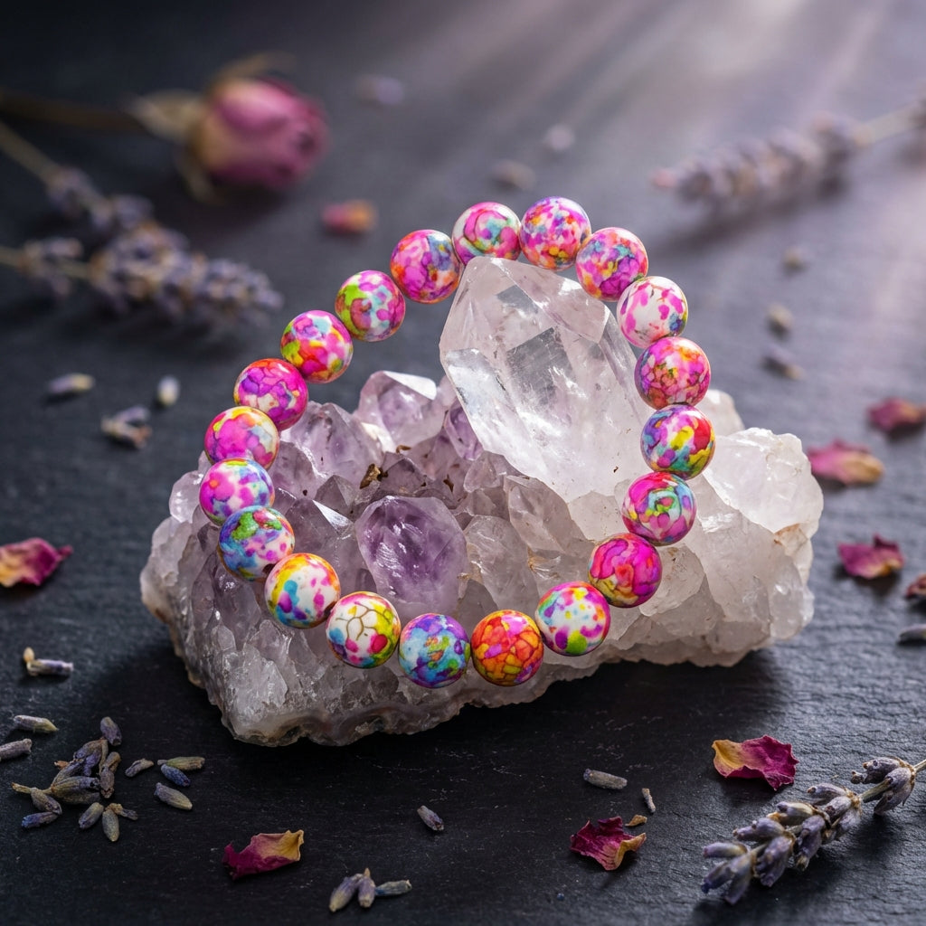 Healing Crystal Beaded Bracelet | Multi-Stone Intention