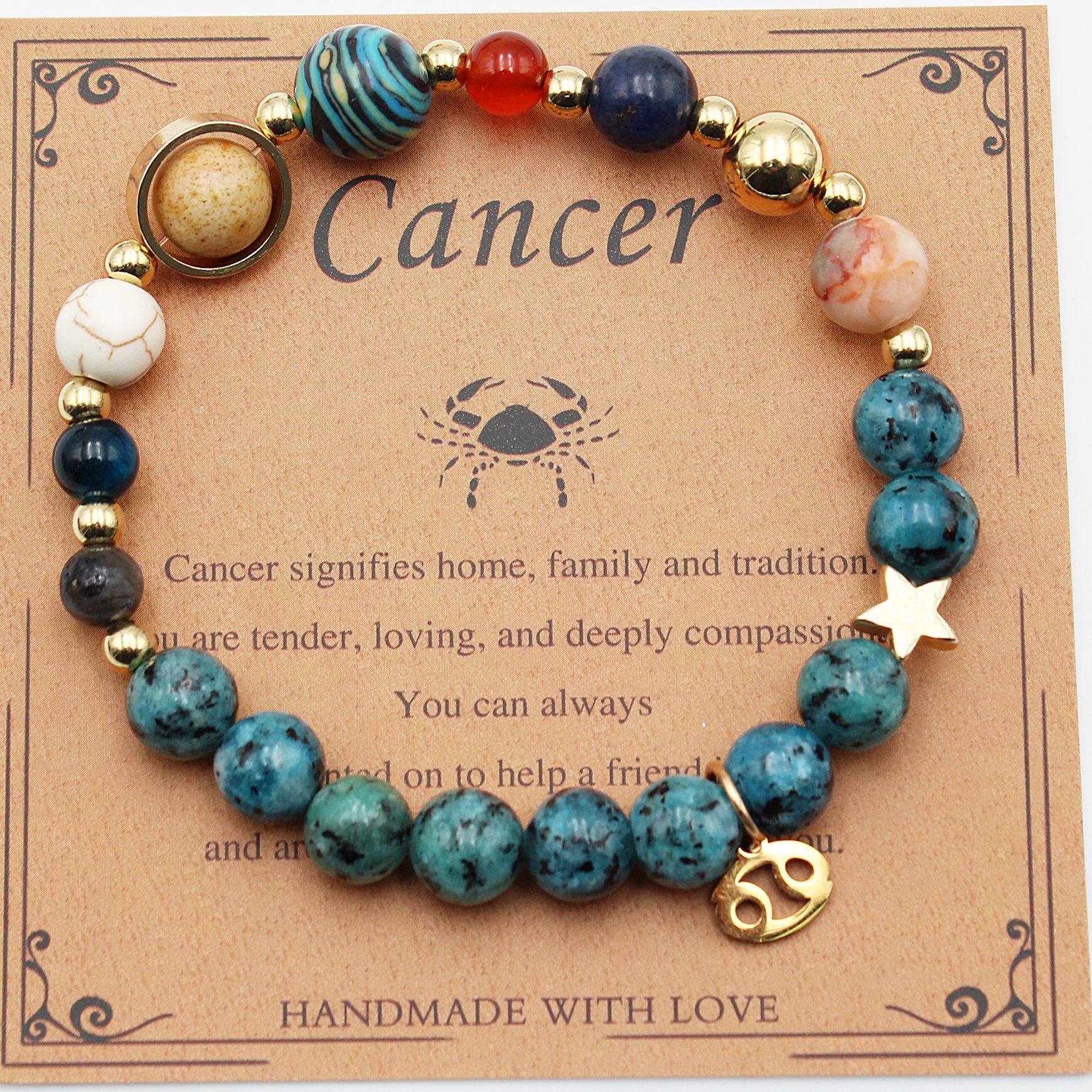 Sacrametal Stone Zodiac Bracelet: Eight Planets, Intention & Guidance
