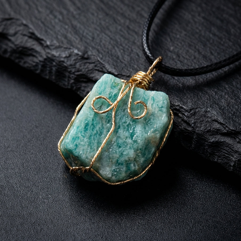 Sacrametal Wire Wrapped Crystal Pendant: Intention & Grounding