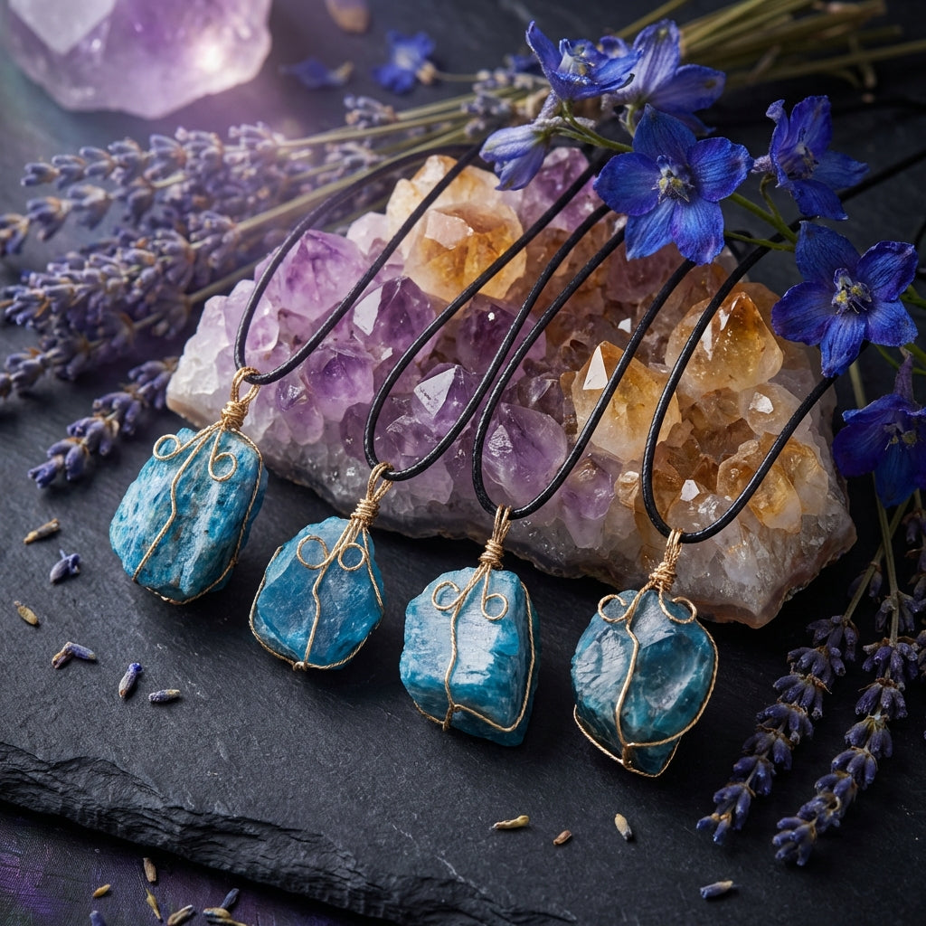 Sacrametal Wire Wrapped Crystal Pendant: Intention & Grounding