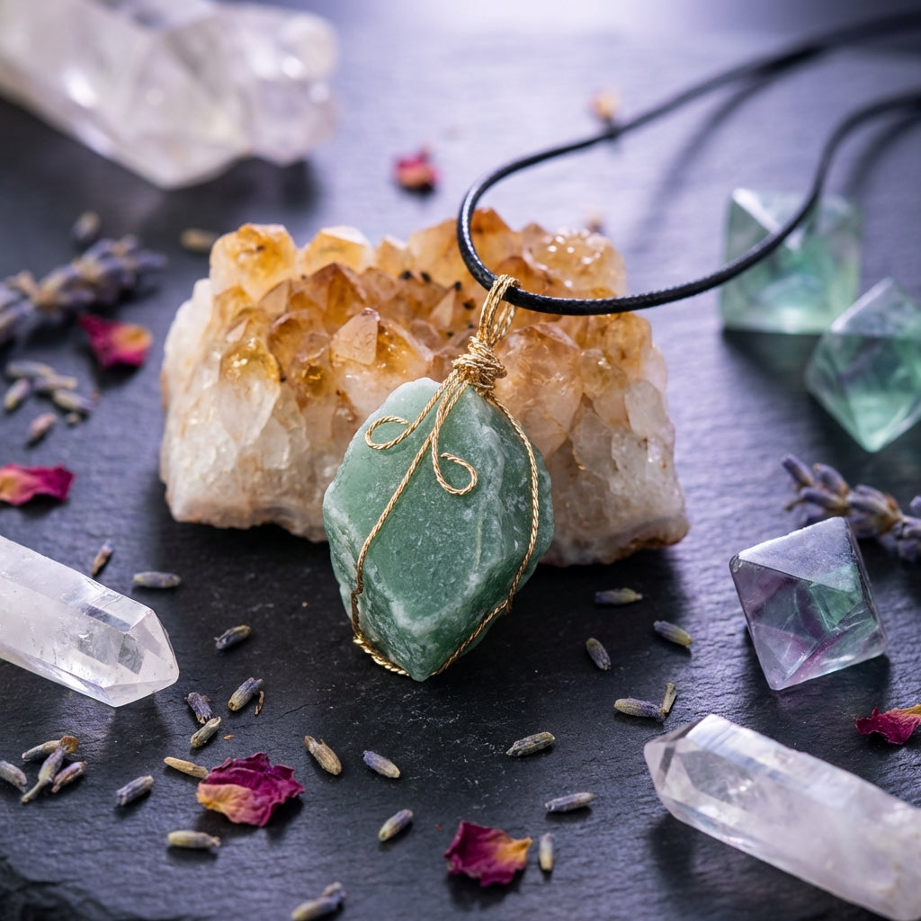 Sacrametal Wire Wrapped Crystal Pendant: Intention & Grounding