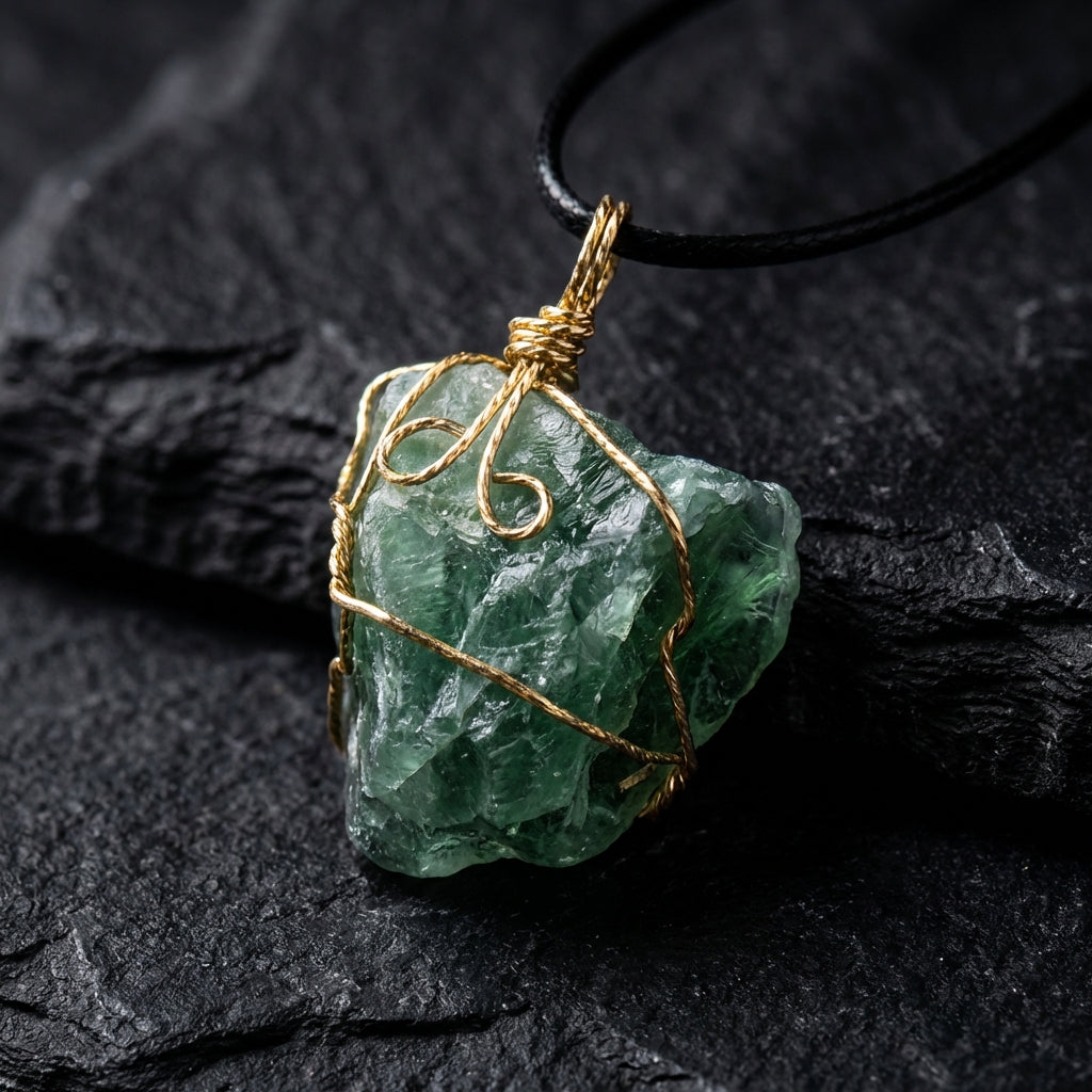 Sacrametal Wire Wrapped Crystal Pendant: Intention & Grounding