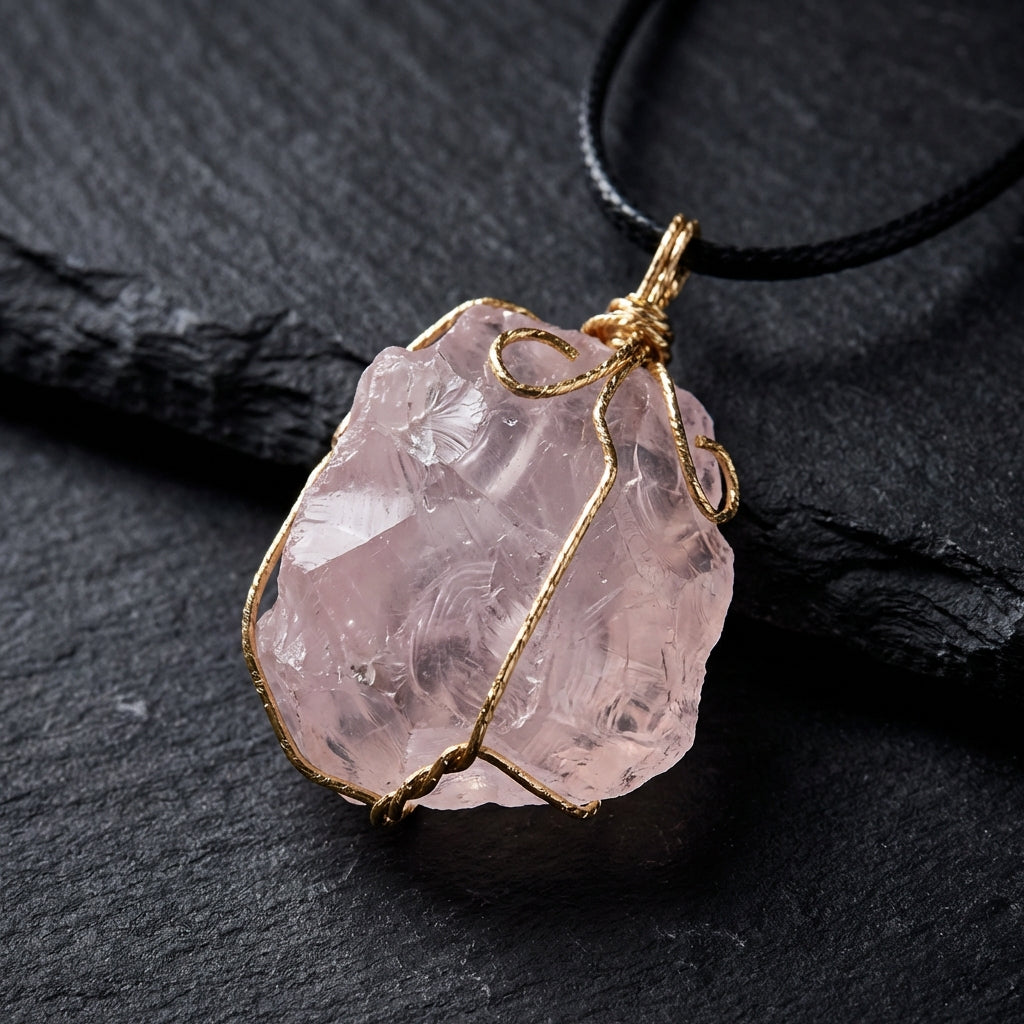 Sacrametal Wire Wrapped Crystal Pendant: Intention & Grounding