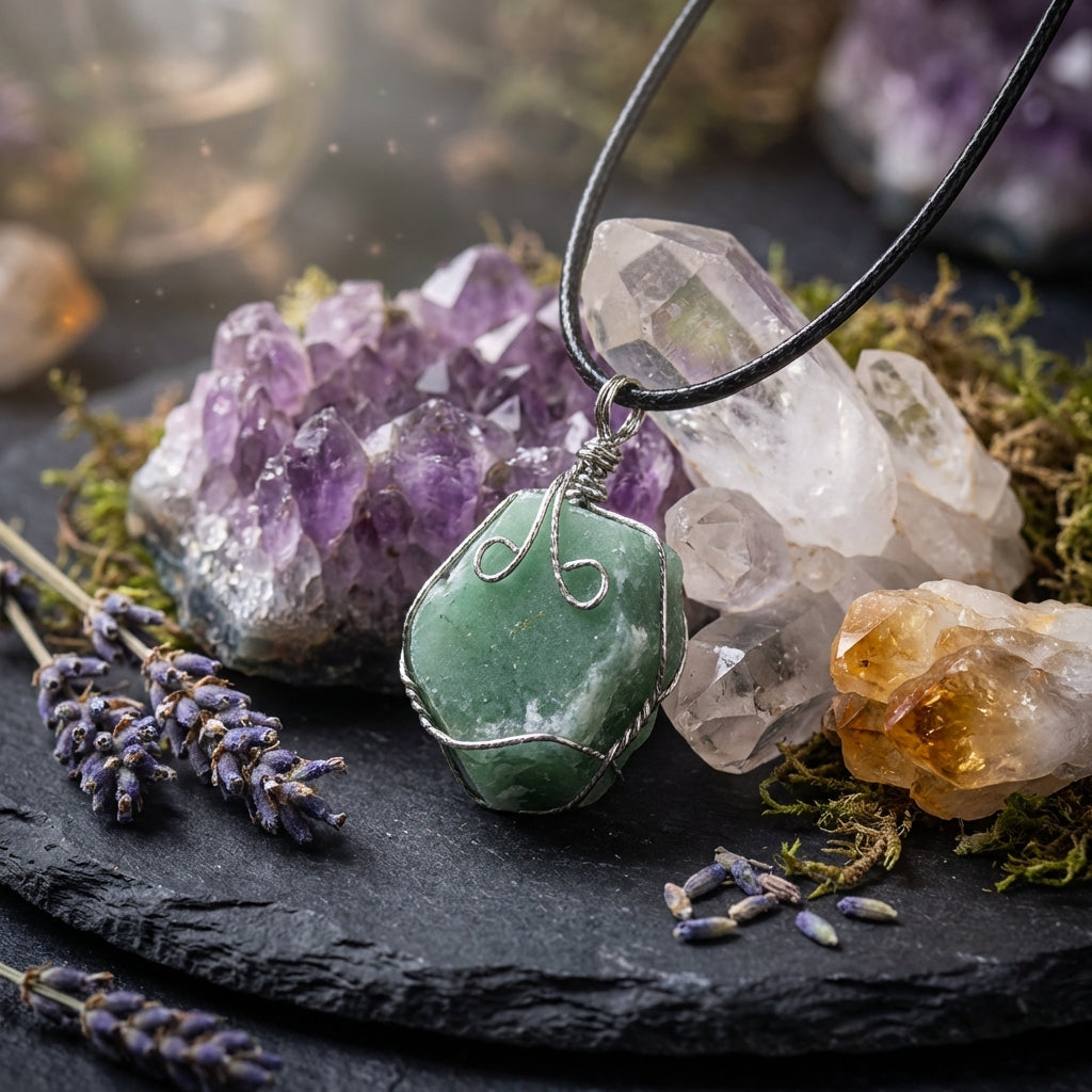 Sacrametal Wire Wrapped Crystal Pendant: Intention & Grounding