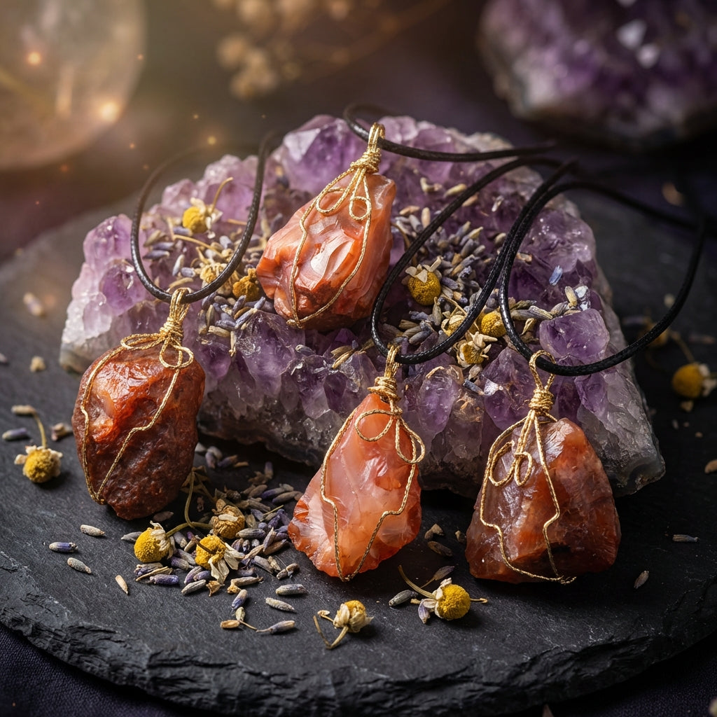 Sacrametal Wire Wrapped Crystal Pendant: Intention & Grounding