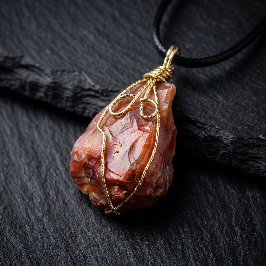 Sacrametal Wire Wrapped Crystal Pendant: Intention & Grounding