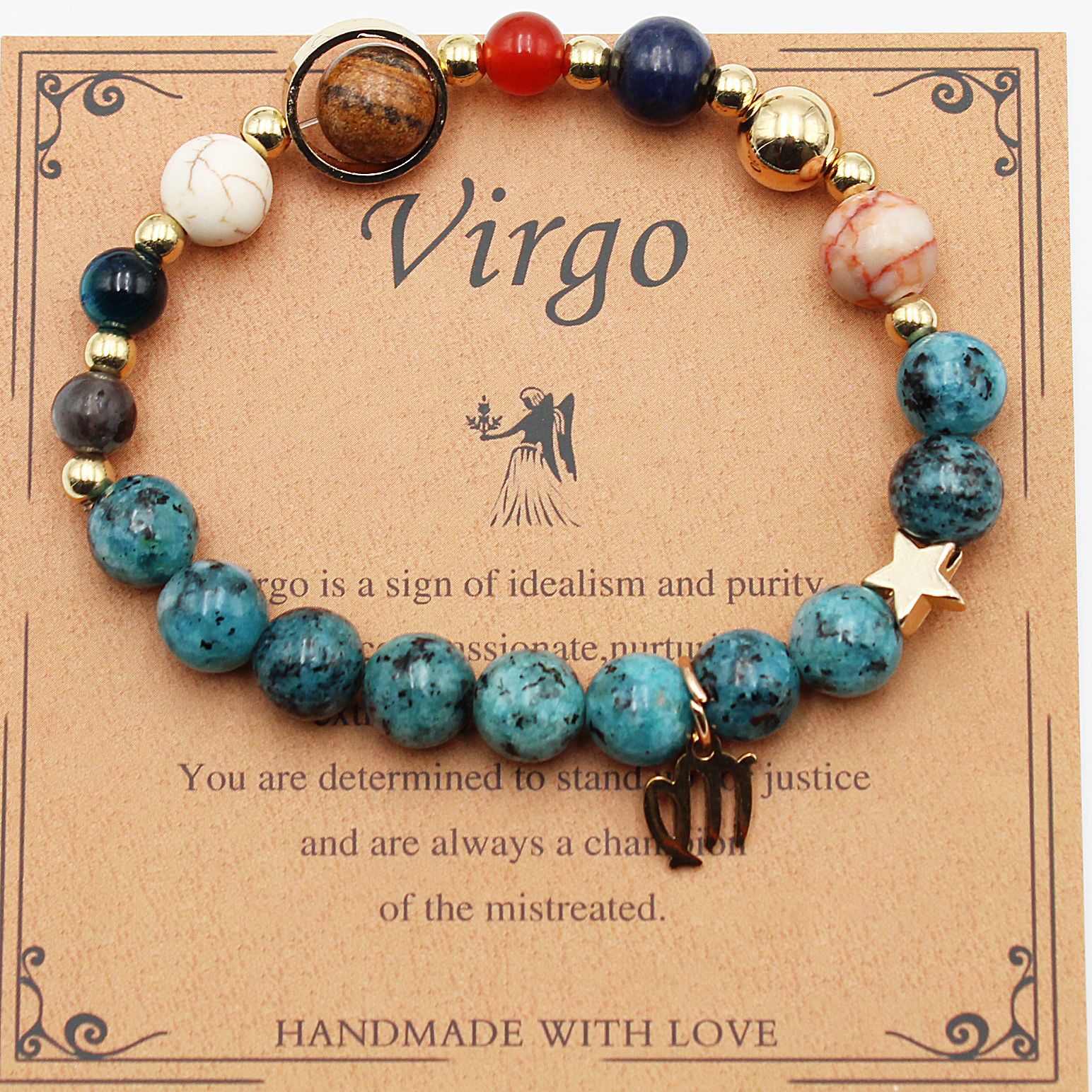 Sacrametal Stone Zodiac Bracelet: Eight Planets, Intention & Guidance