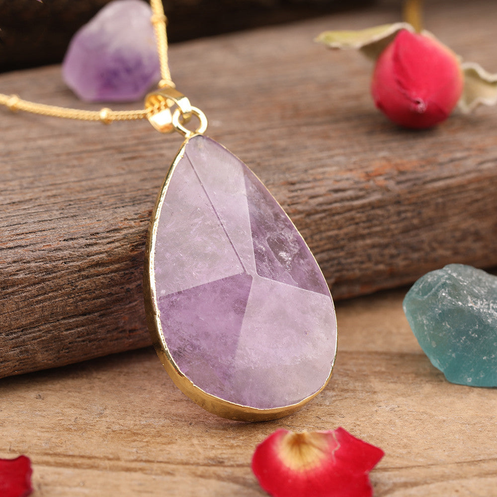 Healing Crystal Waterdrop Pendant | Intention & Clarity