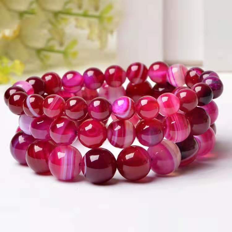 Sacrametal Carnelian Agate Bead Bracelet: Grounding Energy