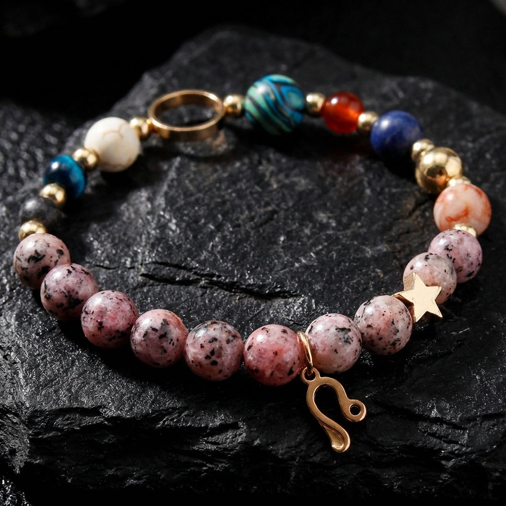 Sacrametal Stone Zodiac Bracelet: Eight Planets, Intention & Guidance
