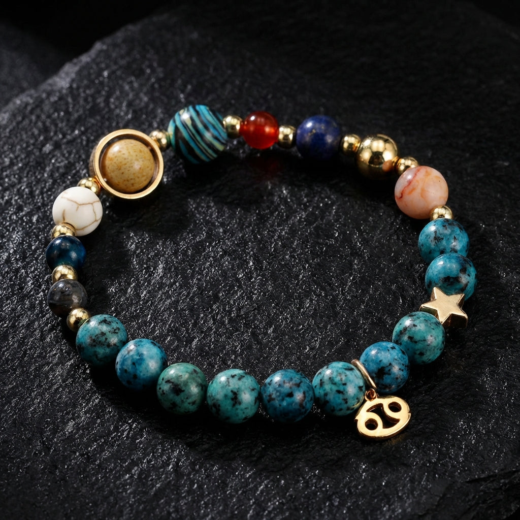 Sacrametal Stone Zodiac Bracelet: Eight Planets, Intention & Guidance