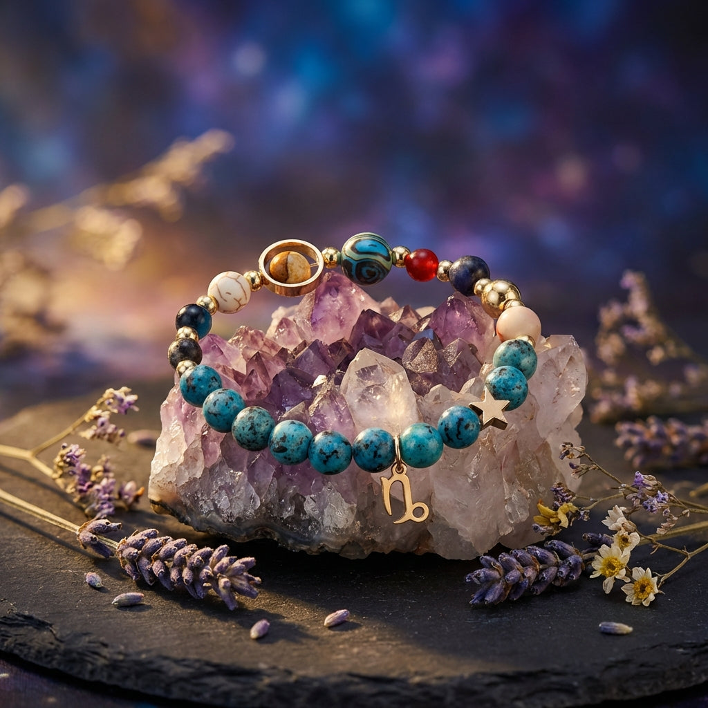 Sacrametal Stone Zodiac Bracelet: Eight Planets, Intention & Guidance