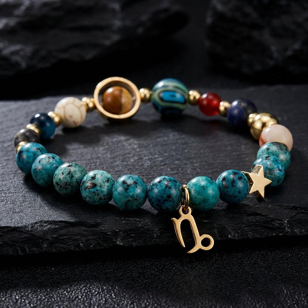 Sacrametal Stone Zodiac Bracelet: Eight Planets, Intention & Guidance