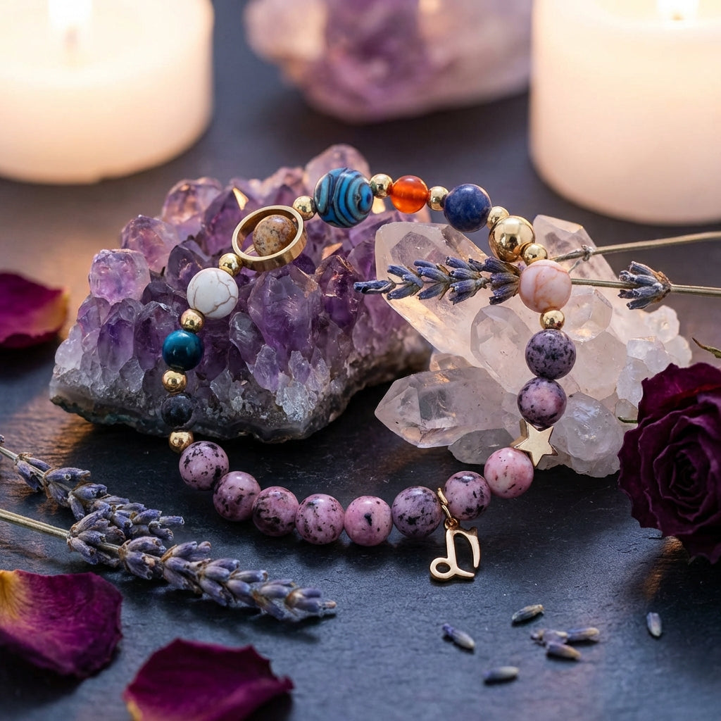 Sacrametal Stone Zodiac Bracelet: Eight Planets, Intention & Guidance