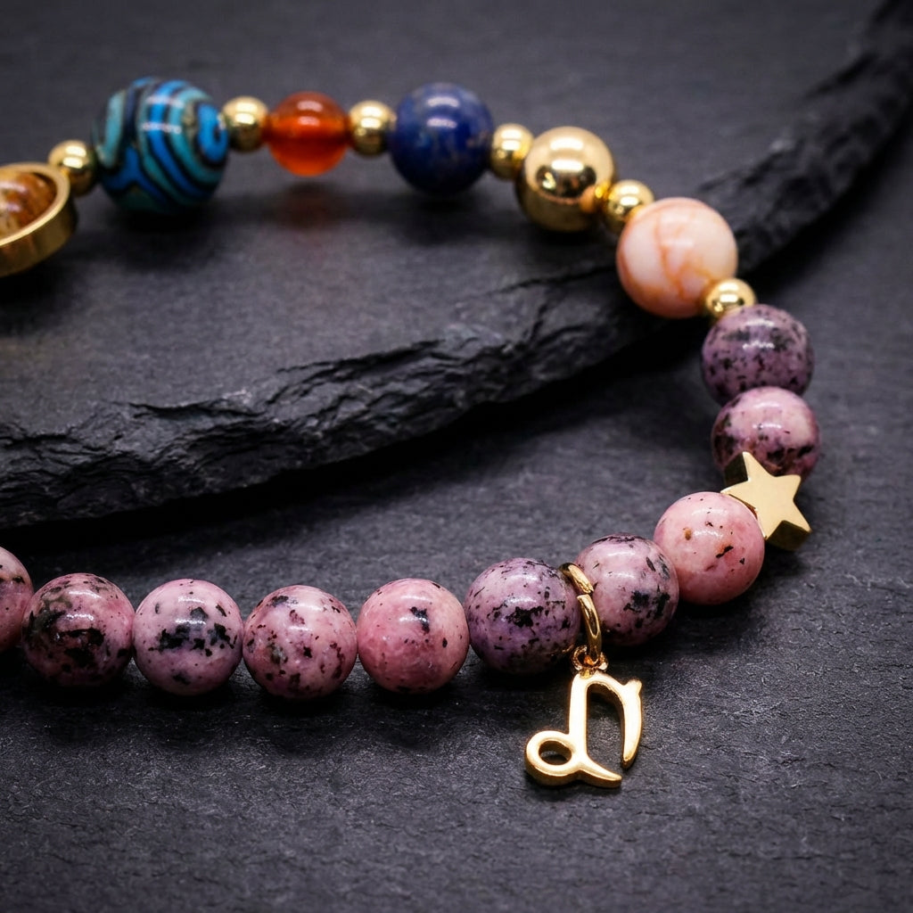 Sacrametal Stone Zodiac Bracelet: Eight Planets, Intention & Guidance