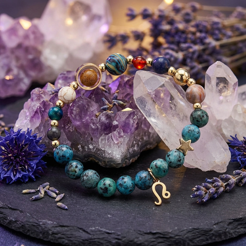 Sacrametal Stone Zodiac Bracelet: Eight Planets, Intention & Guidance