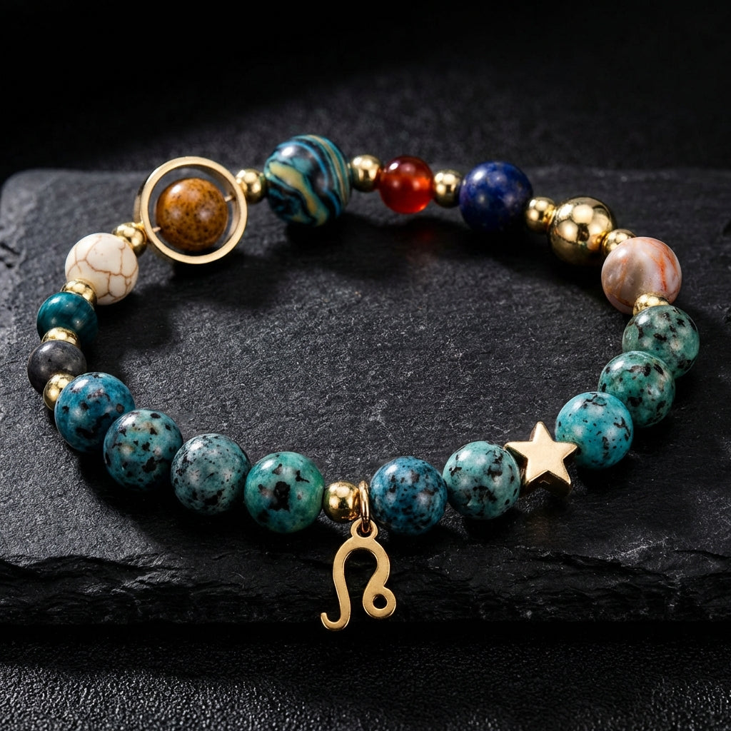 Sacrametal Stone Zodiac Bracelet: Eight Planets, Intention & Guidance