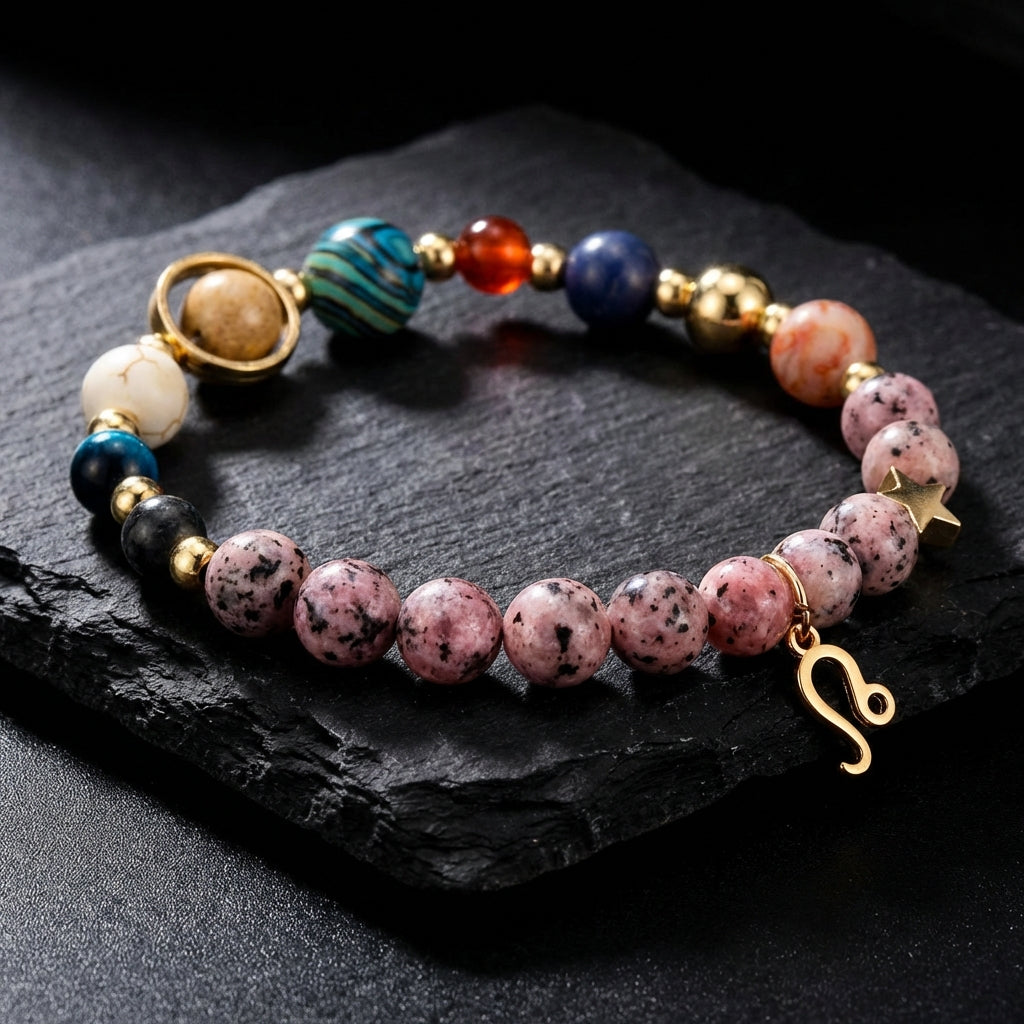 Sacrametal Stone Zodiac Bracelet: Eight Planets, Intention & Guidance
