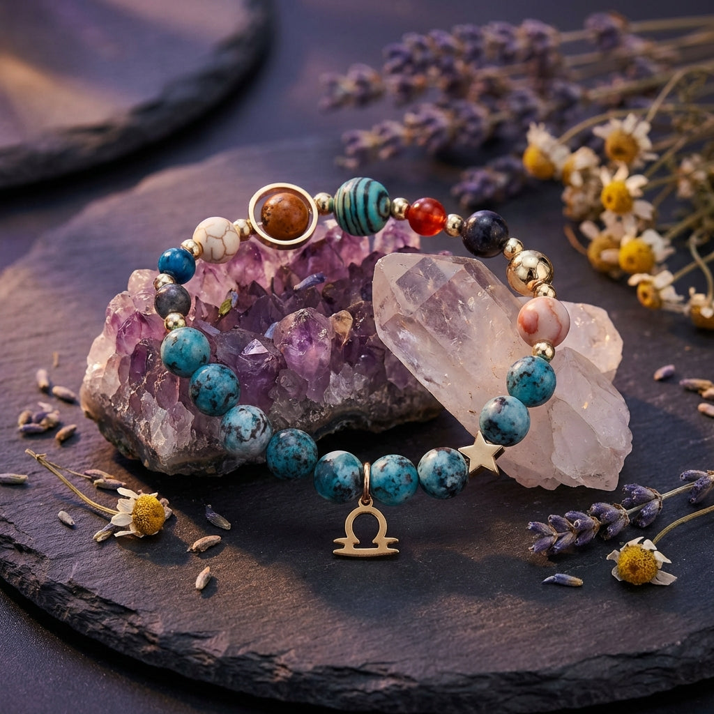Sacrametal Stone Zodiac Bracelet: Eight Planets, Intention & Guidance