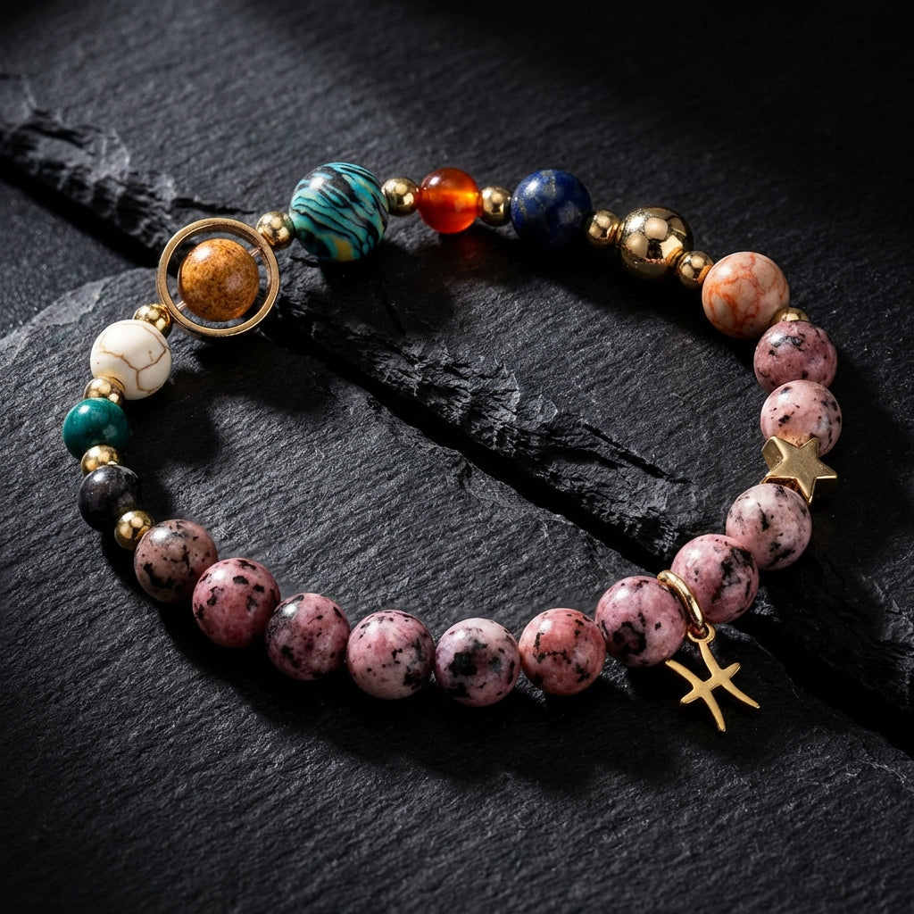 Sacrametal Stone Zodiac Bracelet: Eight Planets, Intention & Guidance