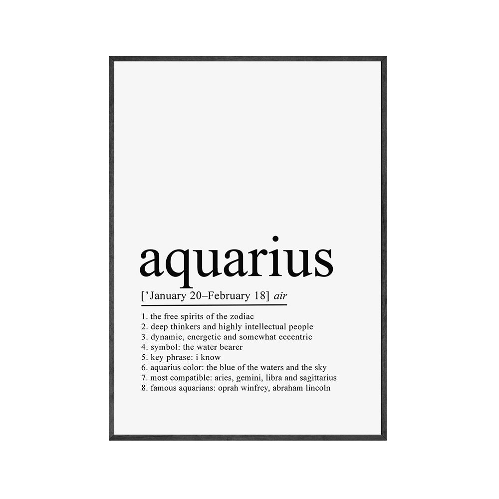 Sacrametal Canvas Zodiac Art: Constellation Affirmation Poster